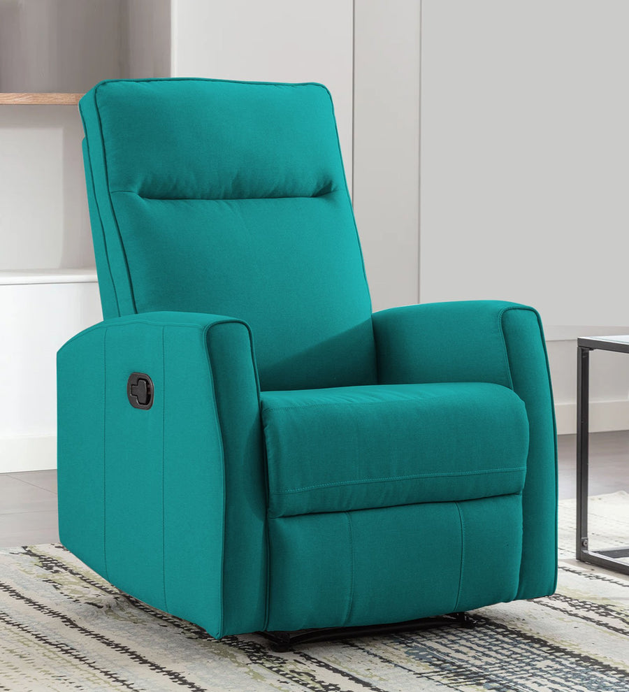 Logan Fabric 1 Seater Manual Recliner In Sea Green Colour - Febonic Living