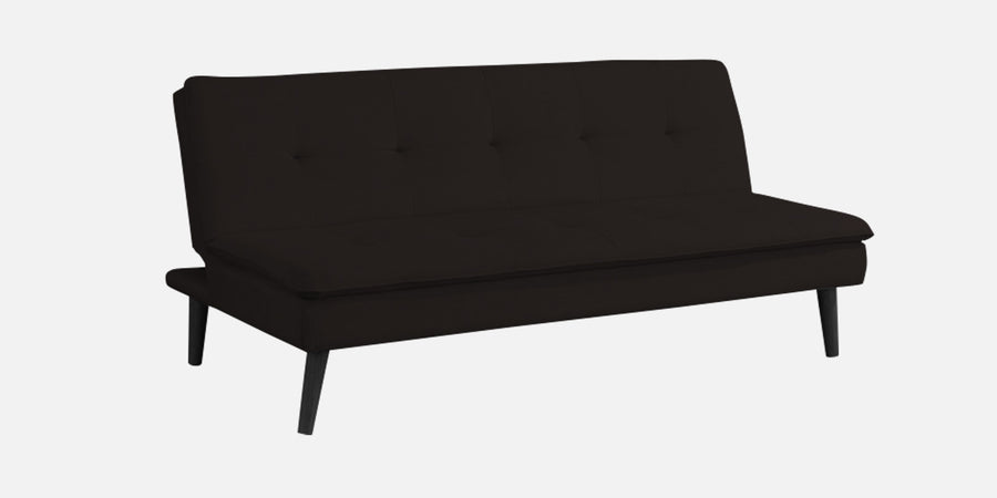 Toner Fabric 3 Seater Convertible Sofa Cum Bed In Cara Brown Colour - Febonic Living