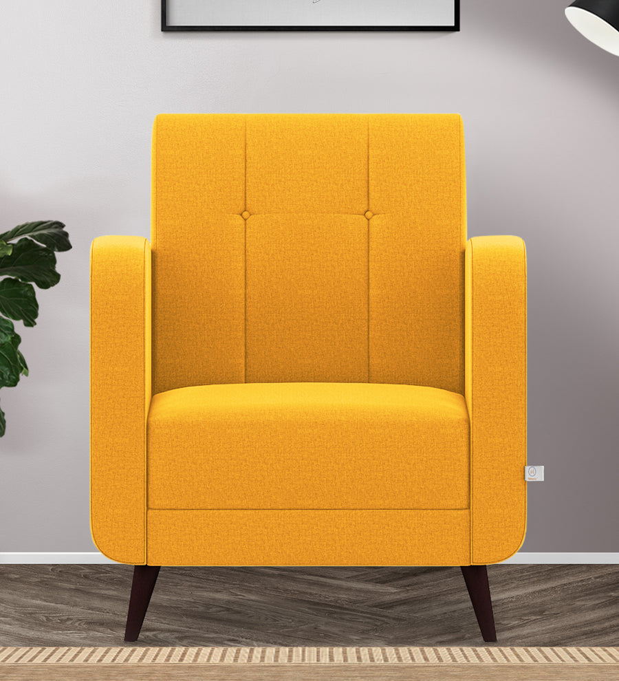 Wiki  1 Seater Velvet Sofa - Safforn Yellow by Febonic Living