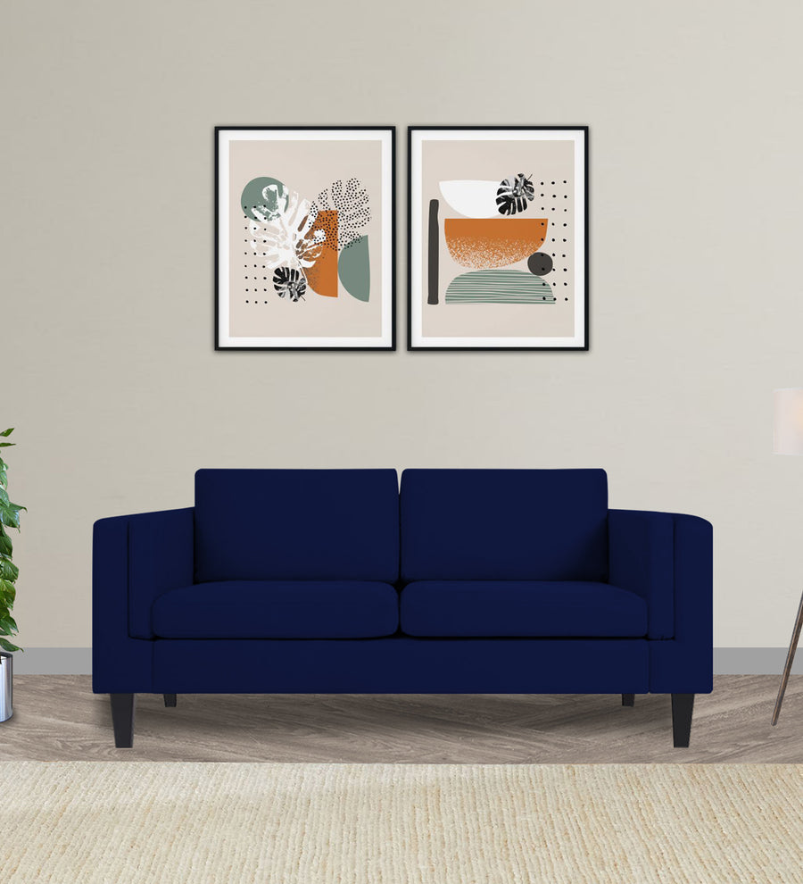 Jasper  2 Seater Velvet Sofa - Dark Blue by Febonic Living