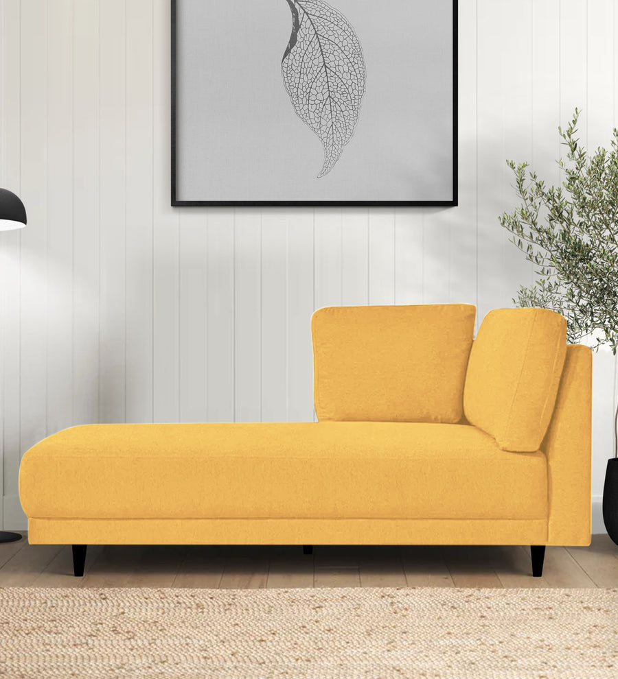 Jonze  LHS Velvet Chaise Lounger - Turmeric Yellow by Febonic Living