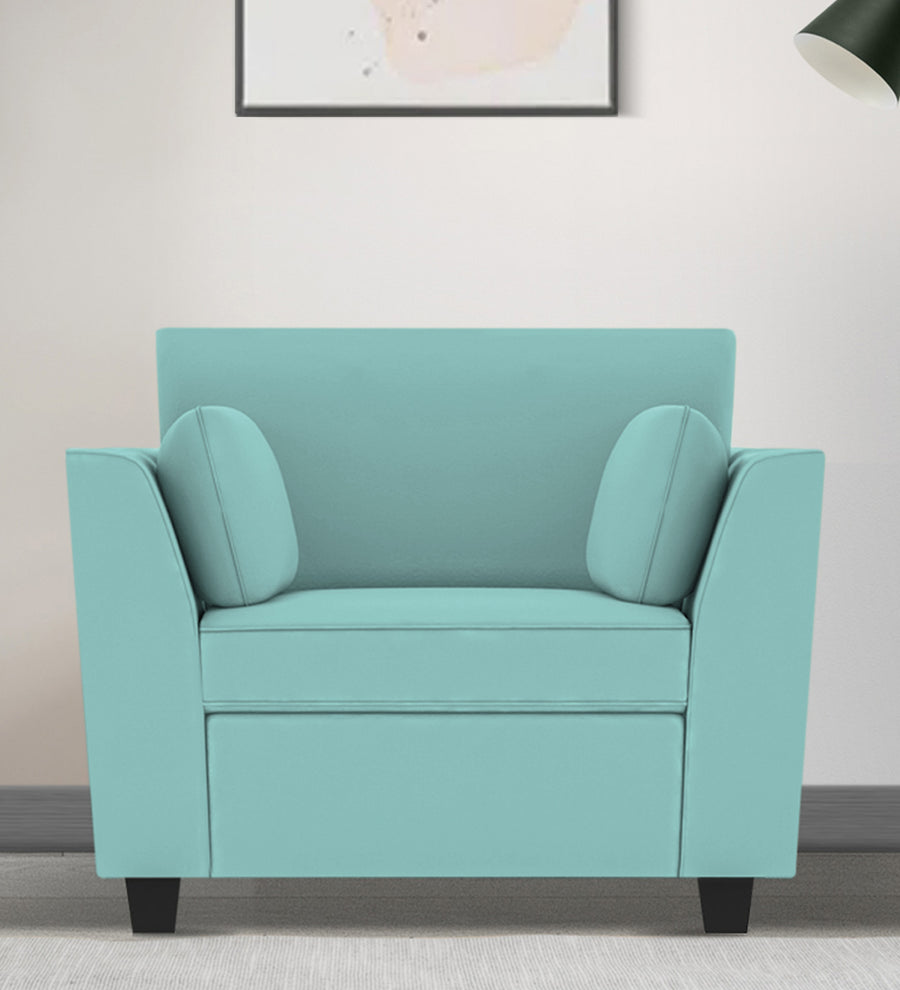 Bristo  1 Seater Velvet Sofa - Barmunda Aqua by Febonic Living