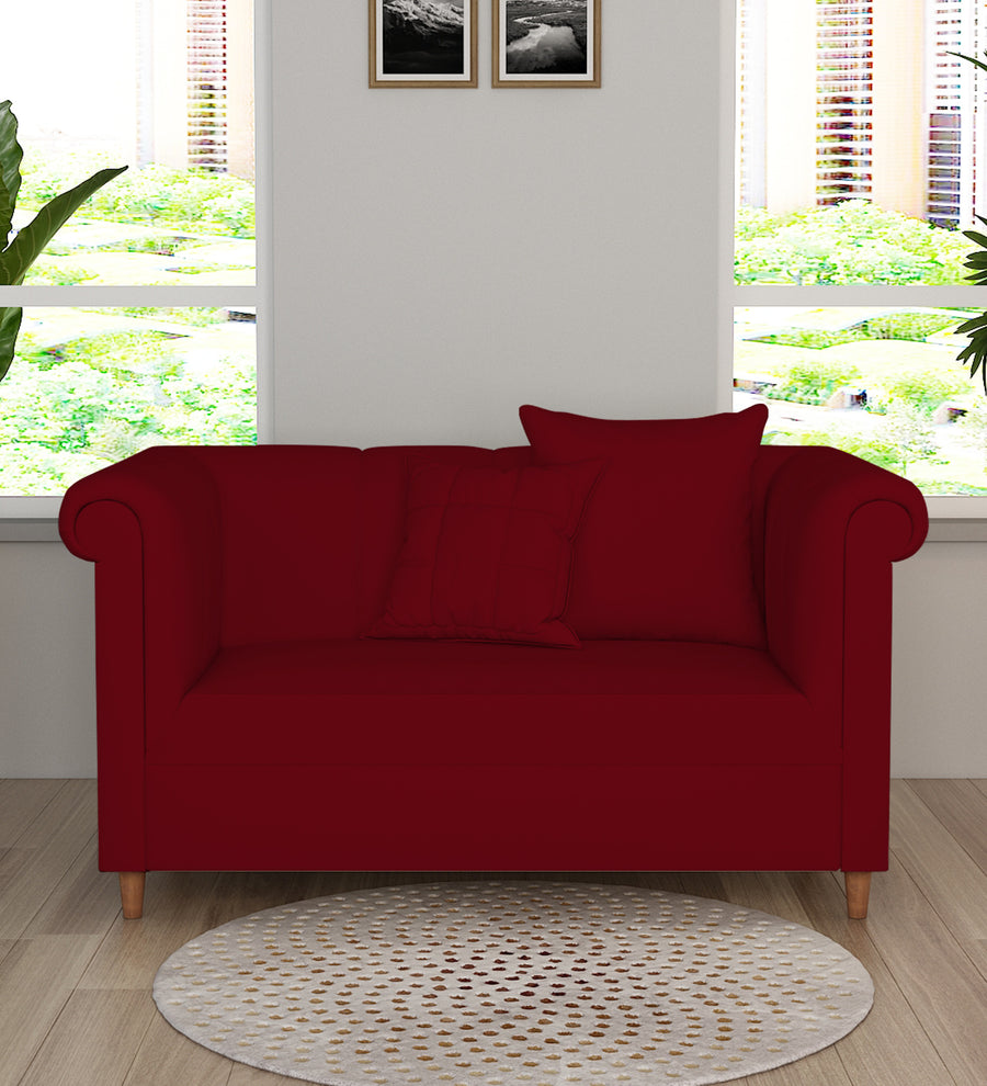 Rubi  2 Seater Velvet Sofa - Cherry Red by Febonic Living