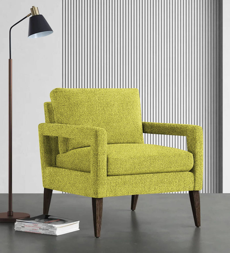 Olsen Fabric Arm Chair - Parrot Green by Febonic Living