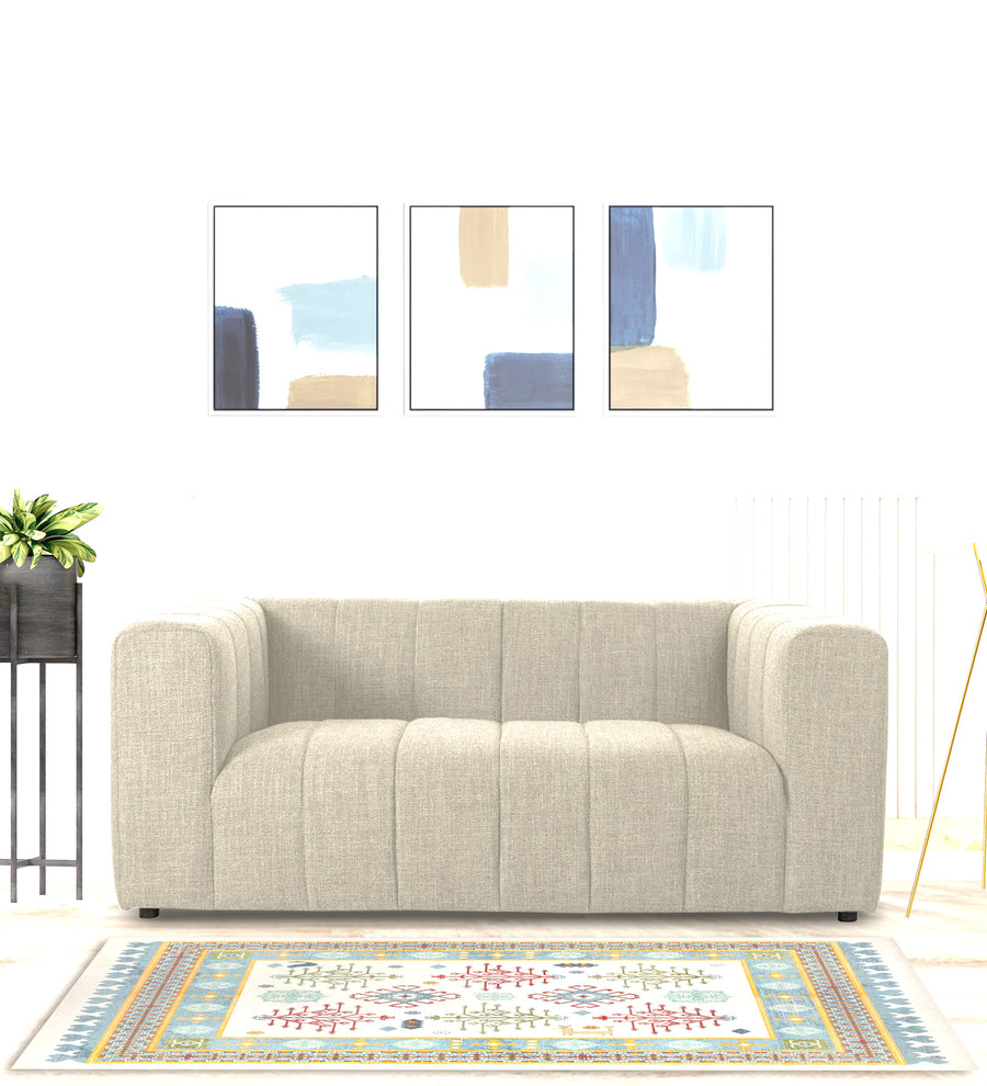 Lara  2 Seater Fabric Sofa - Ivory Cream by Febonic Living