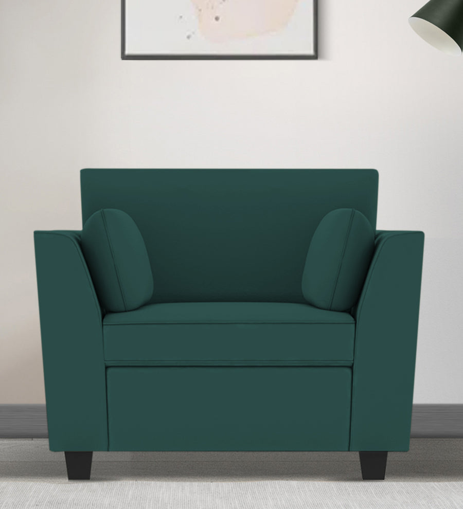 Bristo  1 Seater Velvet Sofa - Pine Green by Febonic Living