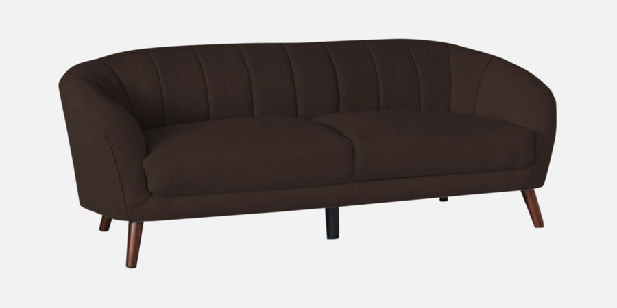 Benjamin Fabric 3 Seater Sofa In Coffee Brown Colour - Febonic Living