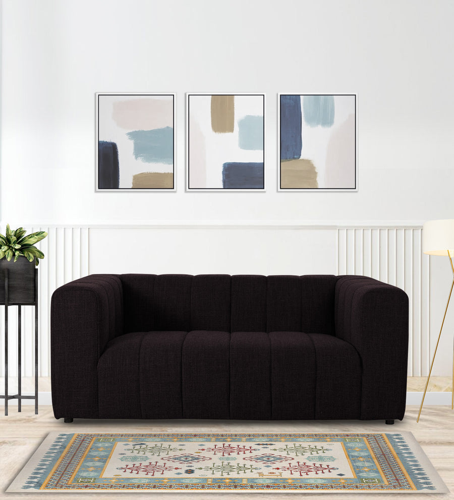Lara  2 Seater Fabric Sofa - Cara Brown by Febonic Living