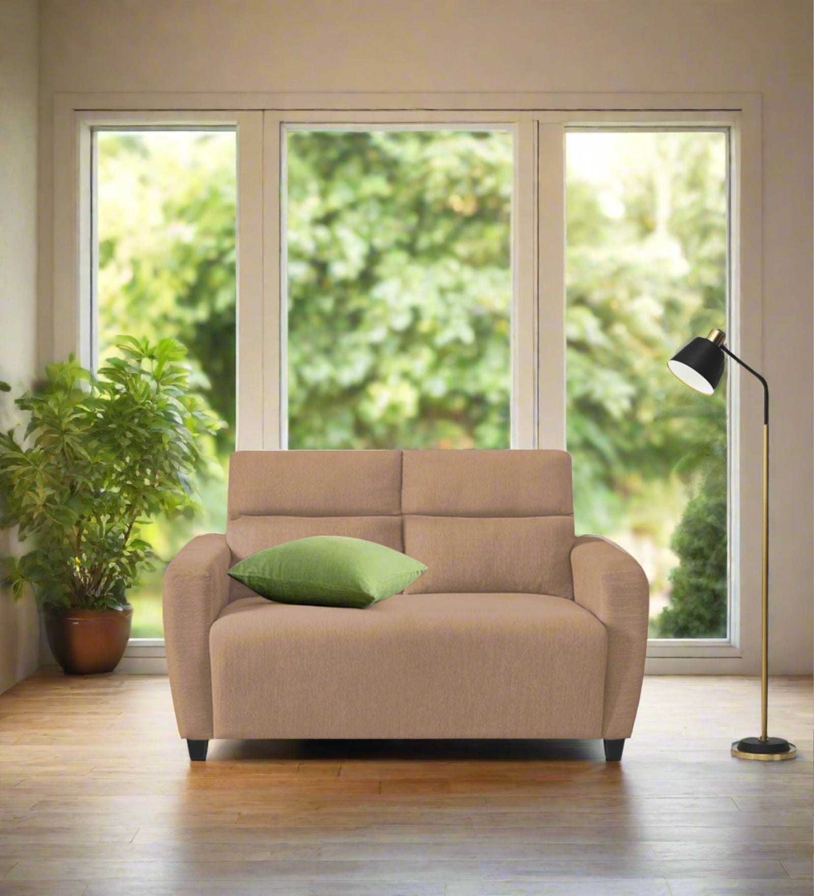 Bakadi Fabric 2 Seater Sofa in Cosmic-beige Colour