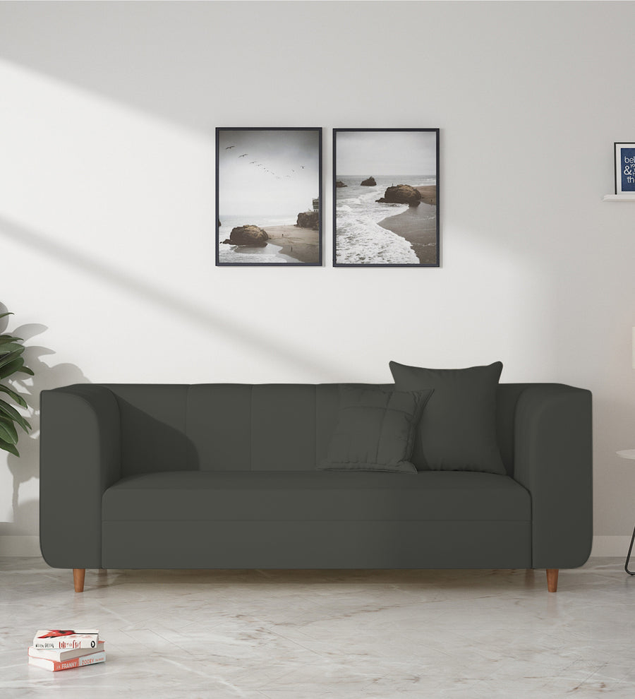 Sumo 3 Seater Velvet Sofa - Hory Grey by Febonic Living