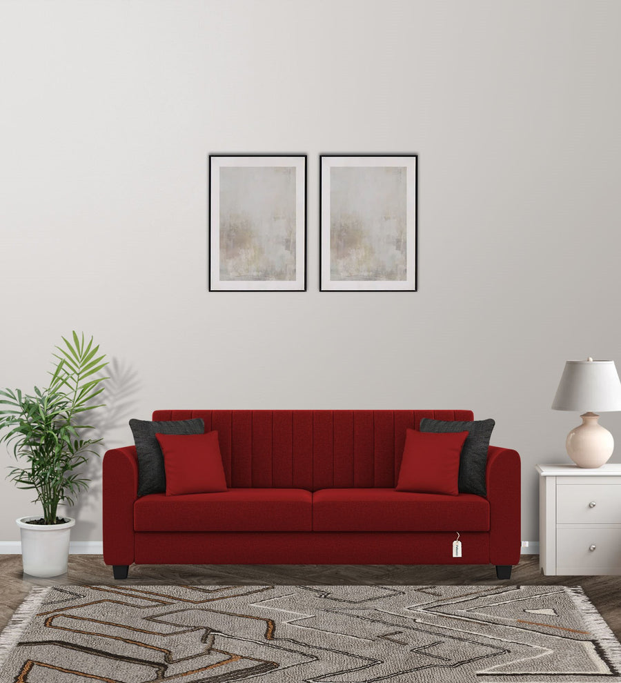 Cosmic 3 Seater Fabric Sofa - Blood Maroon by Febonic Living