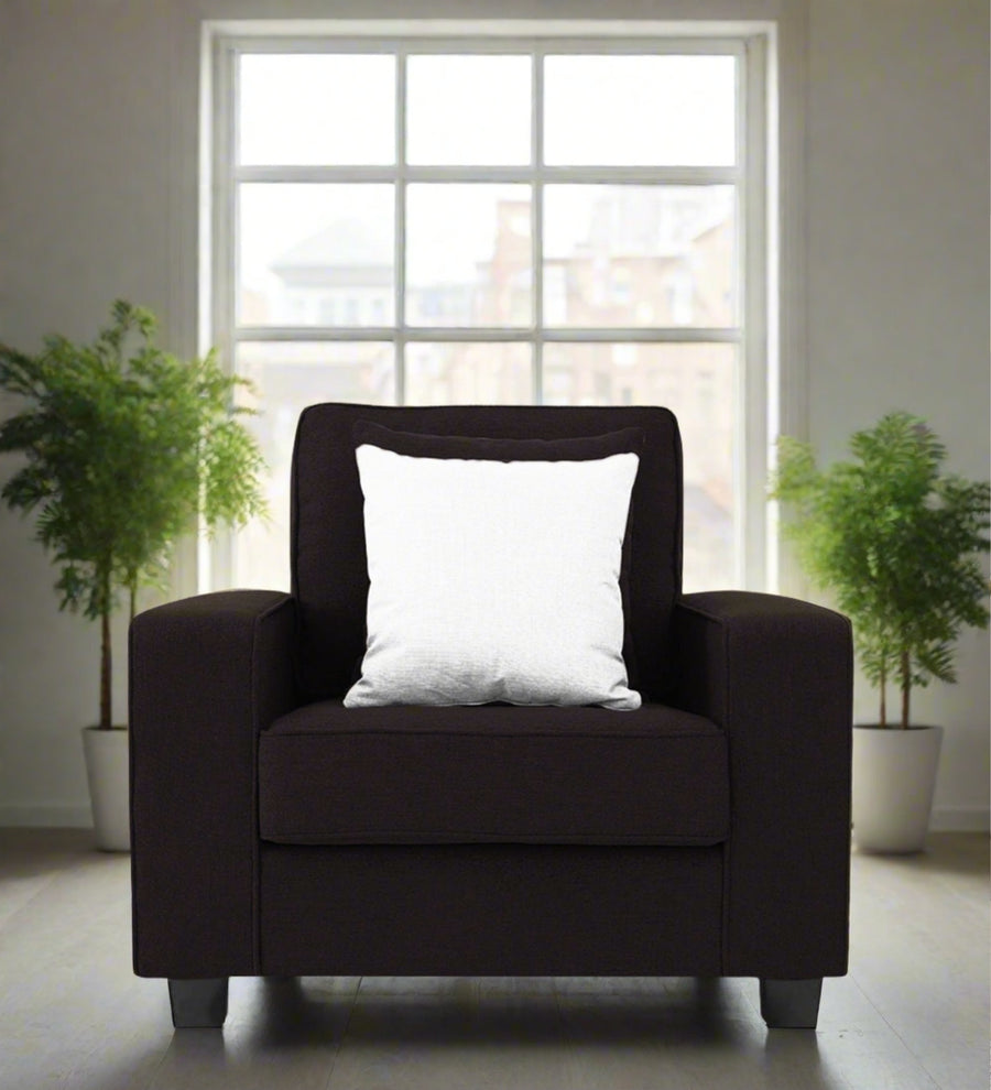 Ladybug  1 Seater Fabric Sofa - Cara Brown by Febonic Living