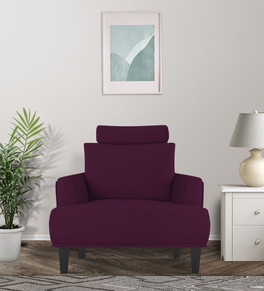 Como  1 Seater Fabric Sofa - Greek Purple by Febonic Living
