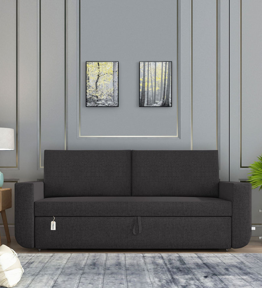 Grace  3 Seater Pull Out  Cum Bed Fabric Sofa - Maba Grey by Febonic Living