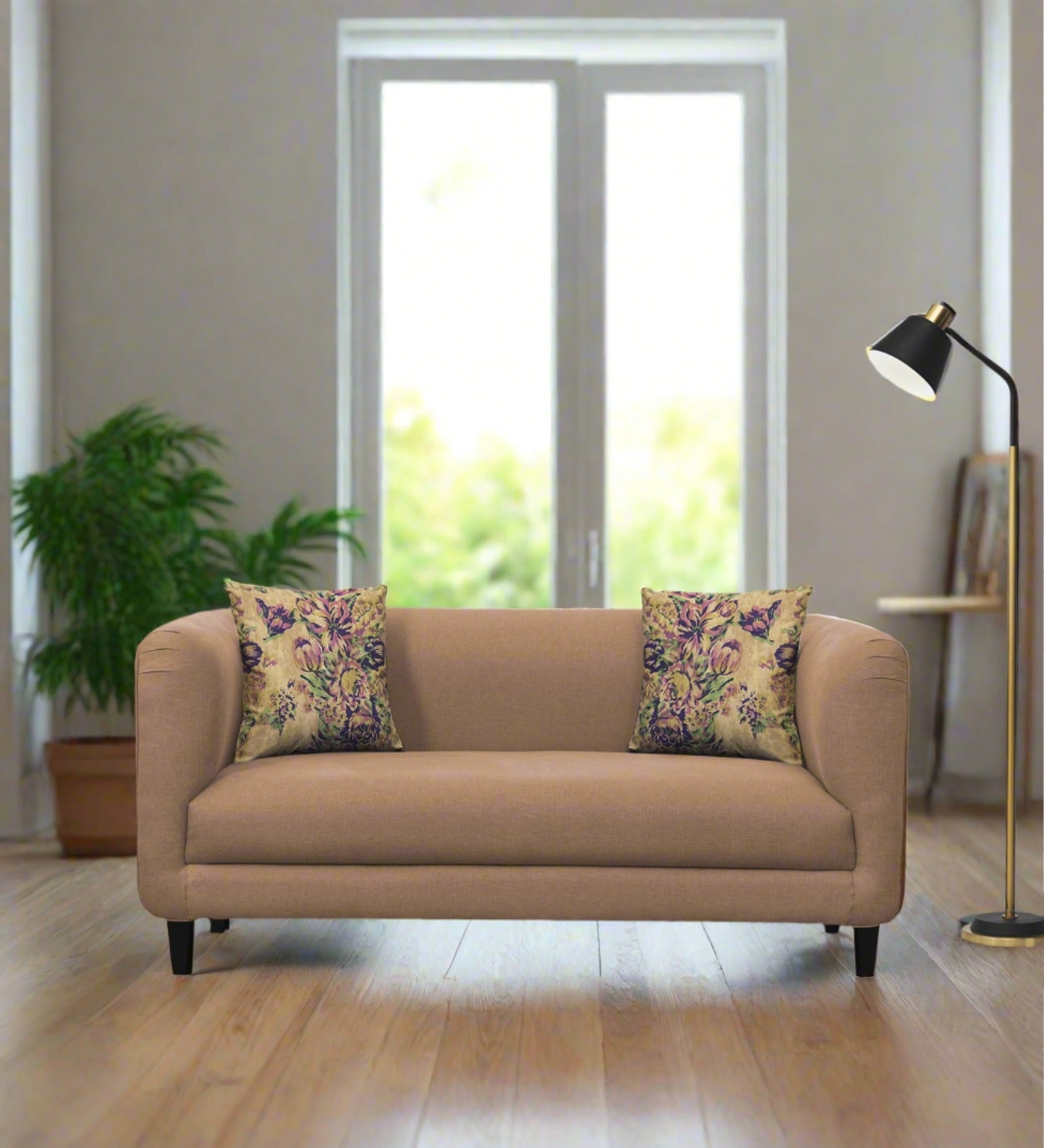 Niki Fabric 2 Seater Sofa in cosmic-beige Colour