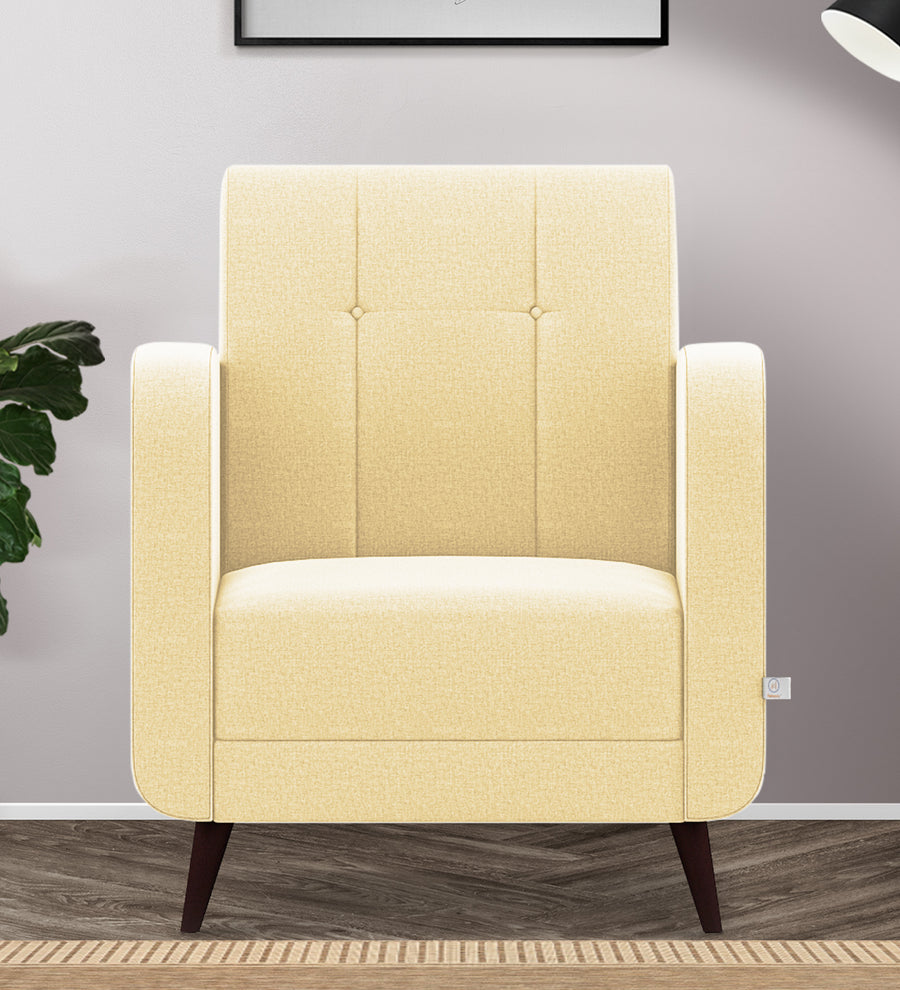 Wiki  1 Seater Velvet Sofa - Sandy Beige by Febonic Living