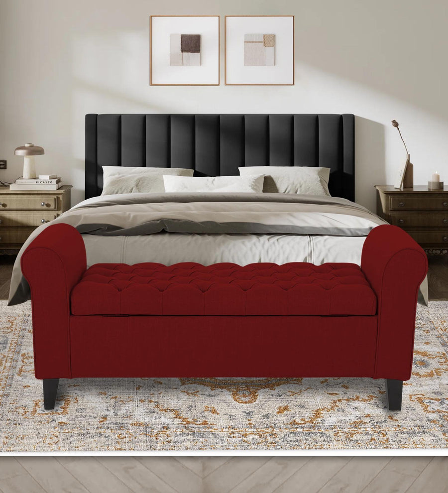 Nowia  2 Seater Recamier Fabric - Blood Maroon by Febonic Living