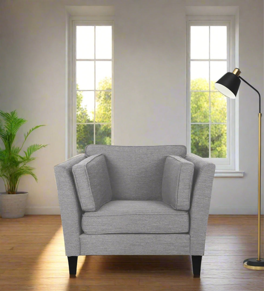 Nigar  1 Seater Fabric Sofa - Lit Grey by Febonic Living