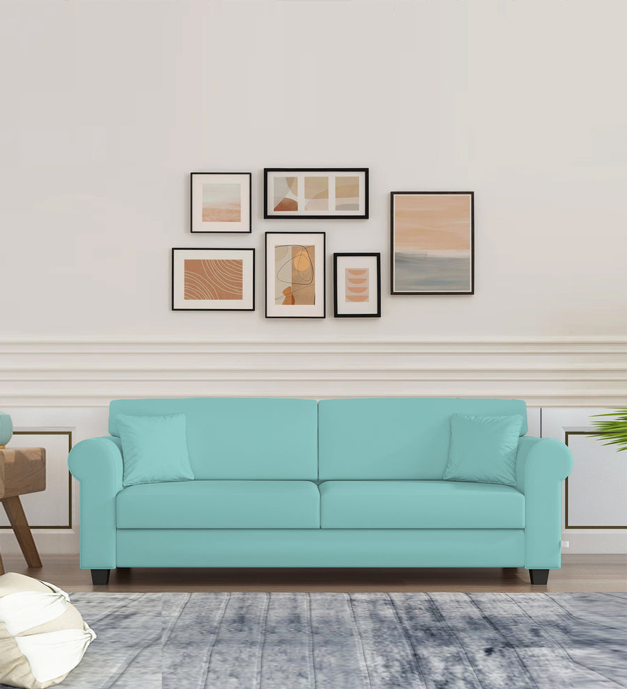 Numonk 3 Seater Velvet Sofa - Barmunda Aqua by Febonic Living