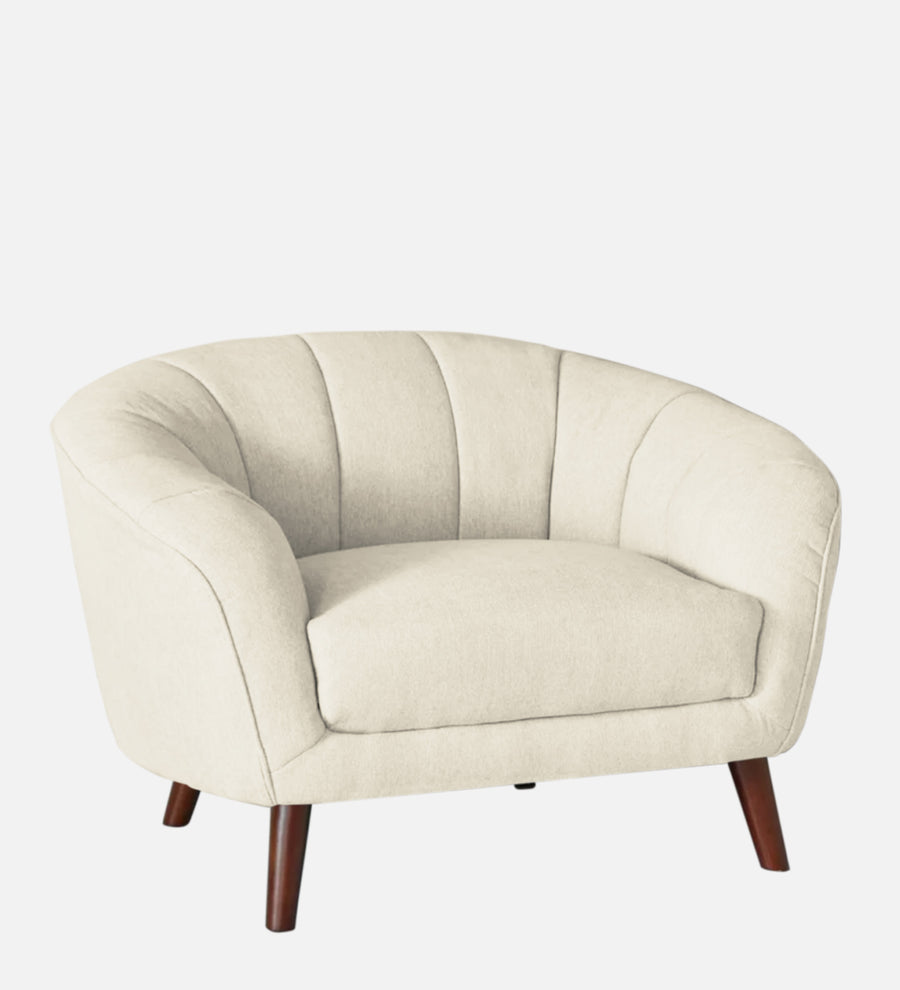 Benjamin Fabric 1 Seater Sofa In Ivory Cream Colour - Febonic Living