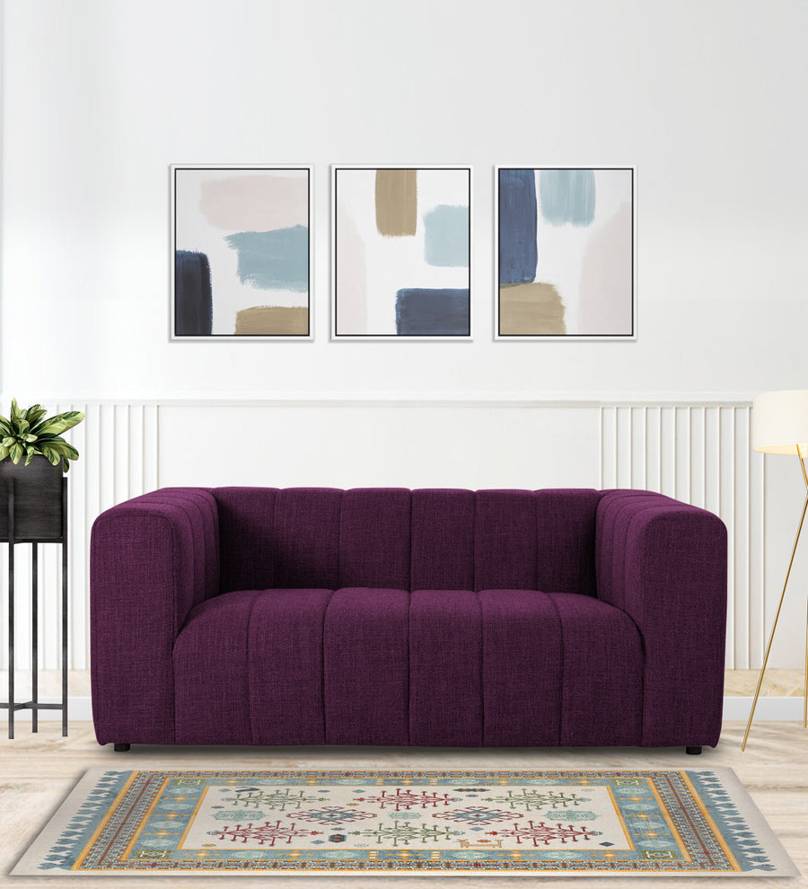 Lara  2 Seater Fabric Sofa - Greek Purple by Febonic Living