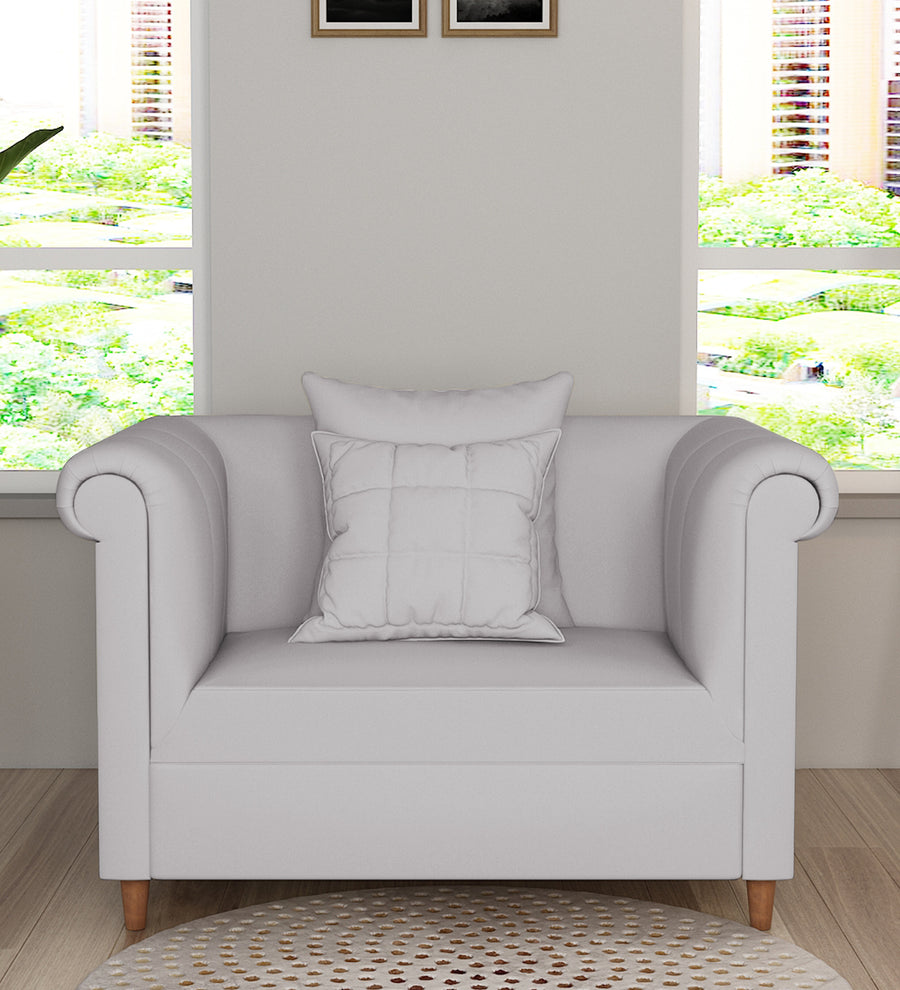 Rubi  1 Seater Velvet Sofa - Concrete grey by Febonic Living