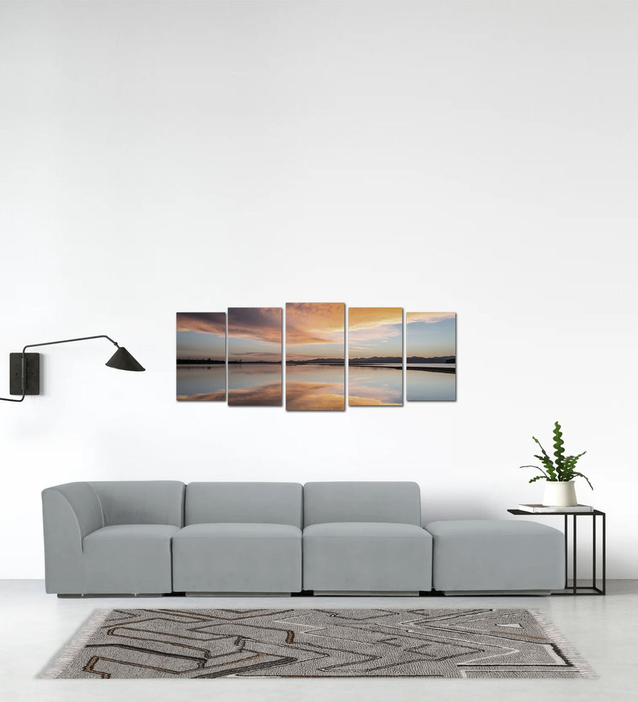 Bufa  RHS Velvet Sectional Sofa - Pearl grey by Febonic Living