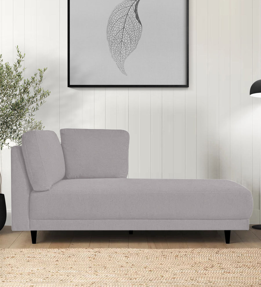 Jonze  RHS Velvet Chaise Lounger - Concrete Grey by Febonic Living