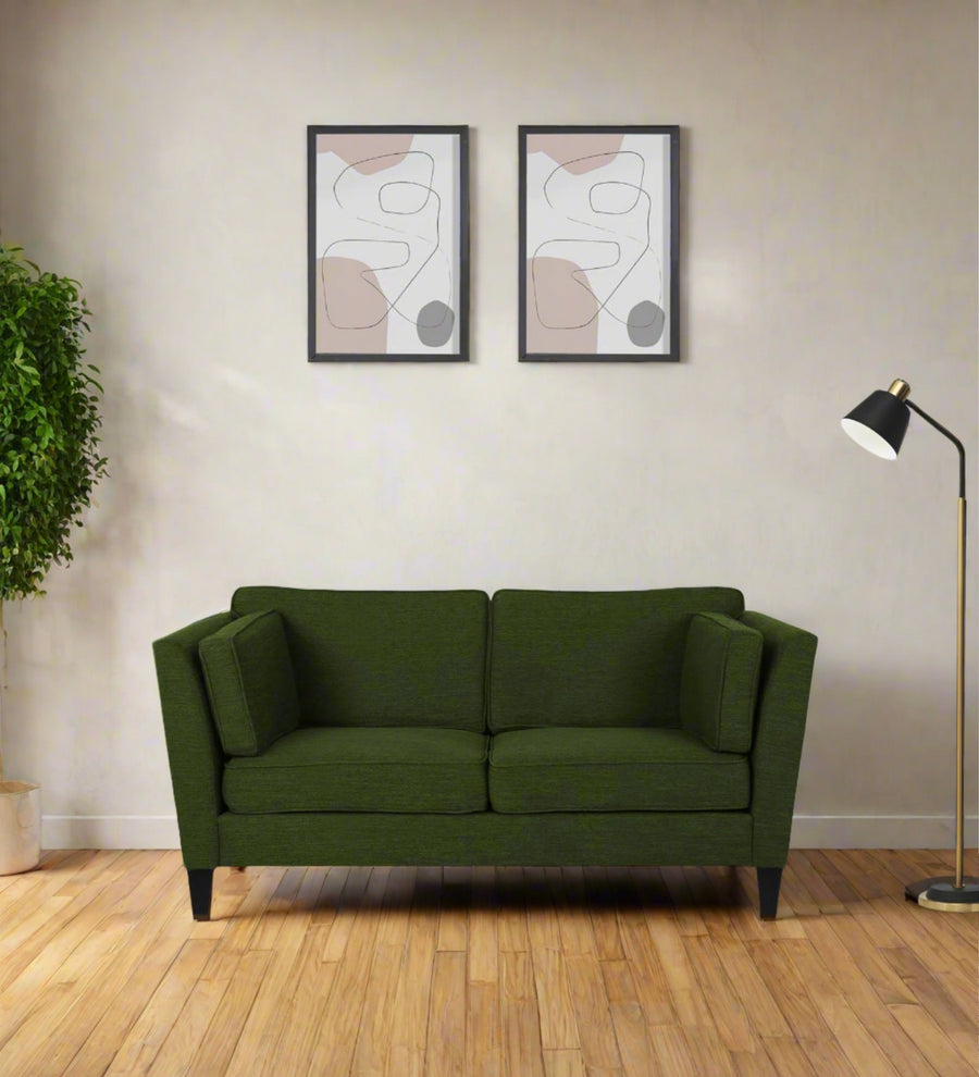 Nigar  2 Seater Fabric Sofa - Olive Green by Febonic Living