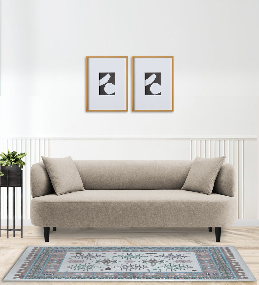 Carson 3 Seater Fabric Sofa - Khaki Beige by Febonic Living