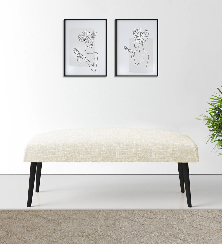 Adon  Bench Velvet - Warm White by Febonic Living