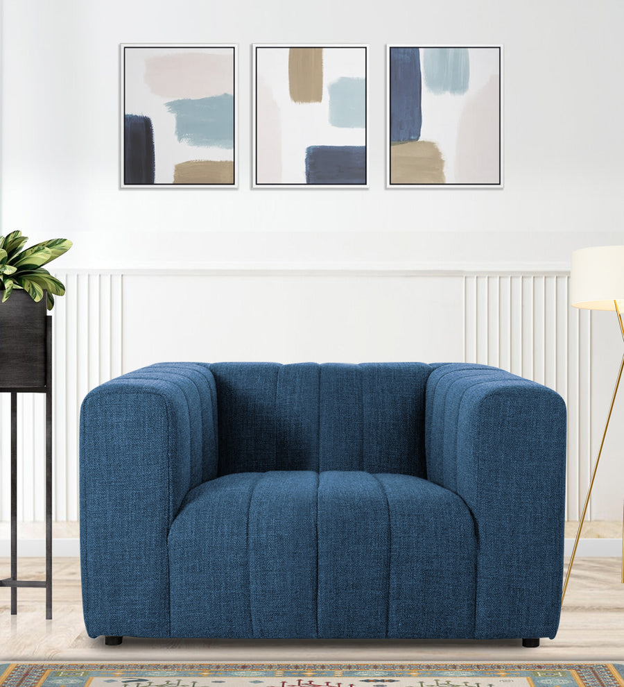 Lara  1 Seater Fabric Sofa - Light Blue by Febonic Living