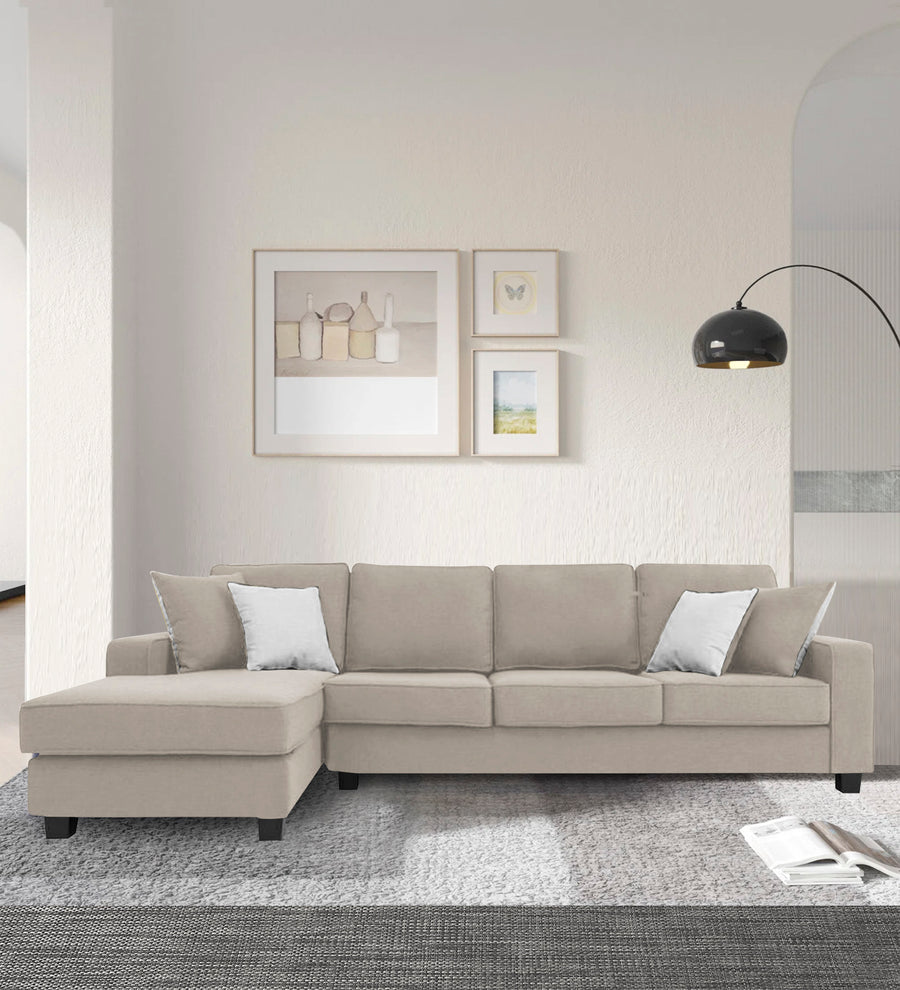 Ladybug  RHS  (3+Lounger) Fabric Sectional Sofa - Ash Grey by Febonic Living