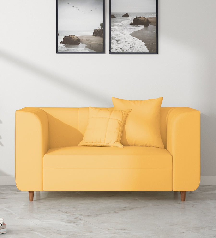Sumo  2 Seater Velvet Sofa - Turmeric yellow by Febonic Living