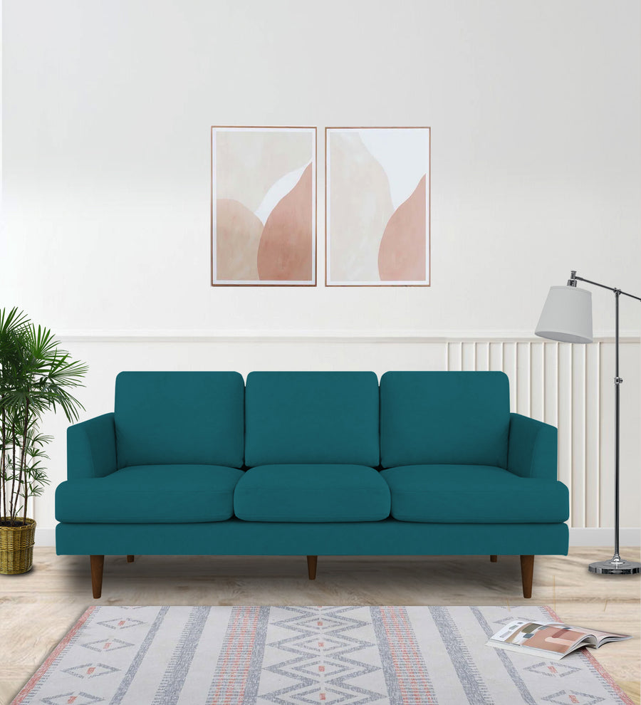 Motra 3 Seater Velvet Sofa - Pine Green by Febonic Living