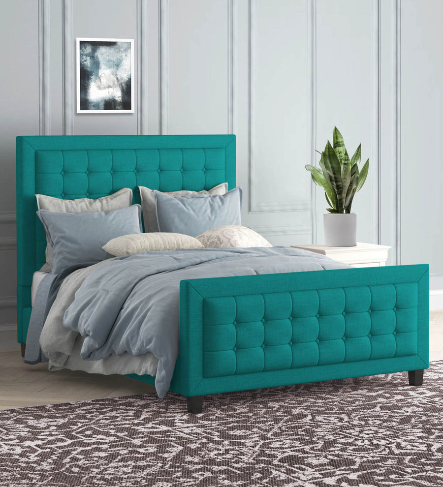 Kaster  Upholstered Fabric Queen Size Bed - Sea Green by Febonic Living
