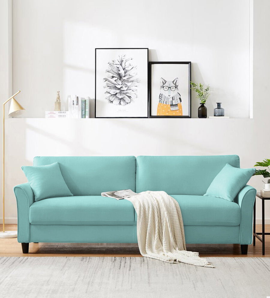 Daroo 3 Seater Velvet Sofa - Barmunda Aqua by Febonic Living