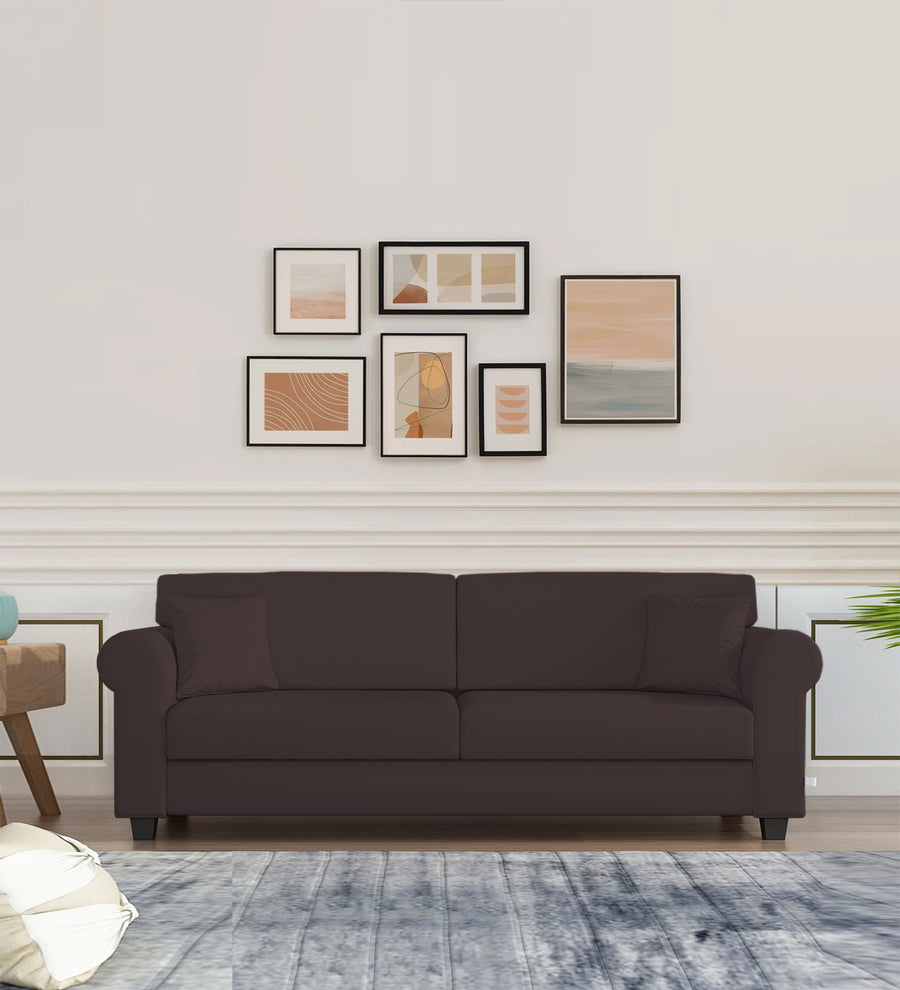 Numonk 3 Seater Velvet Sofa - Mocha Brown by Febonic Living