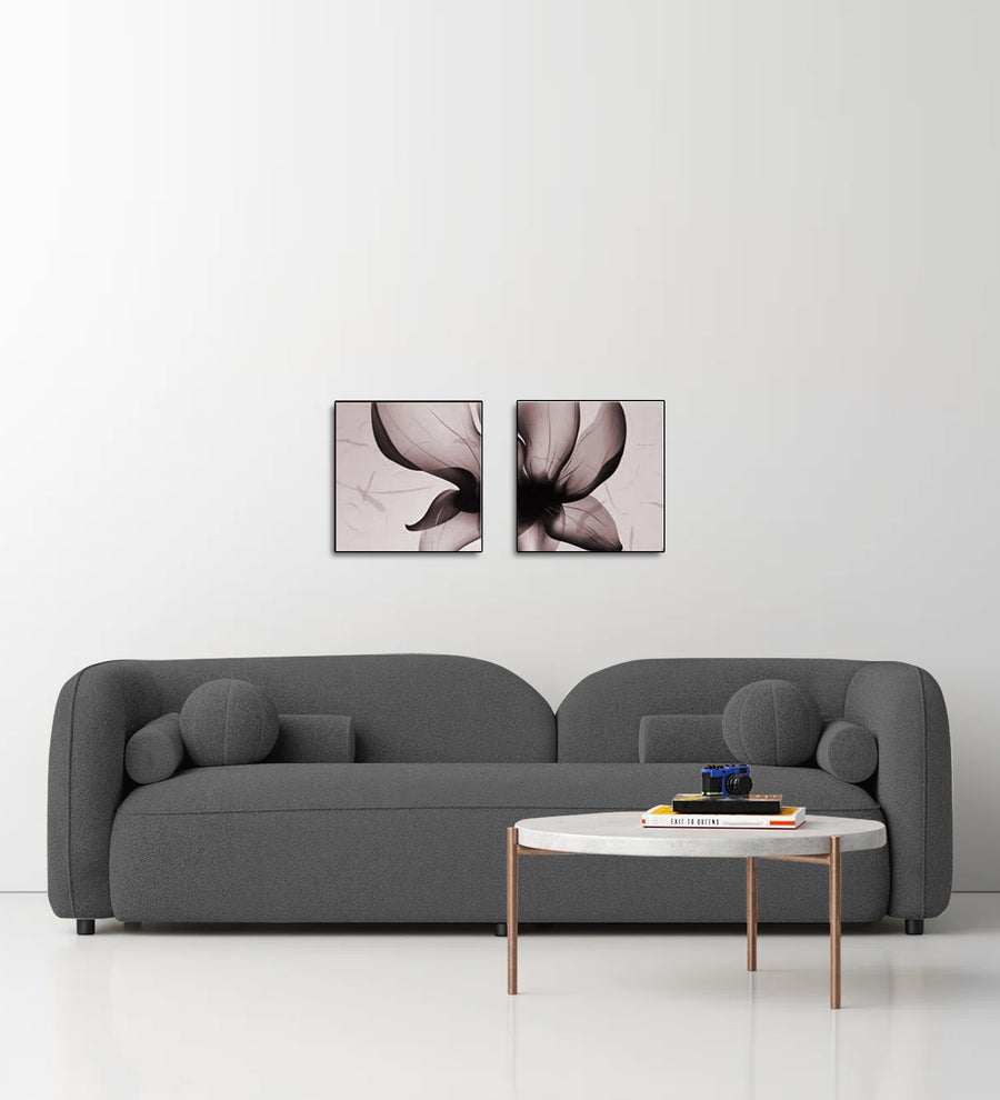 Corny Boucle 3 Seater Fabric Sofa - Lava Grey by Febonic Living