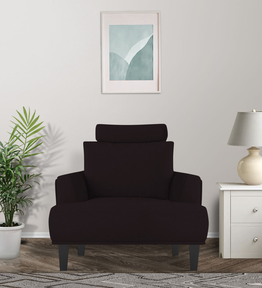 Como  1 Seater Fabric Sofa - Cara Brown by Febonic Living