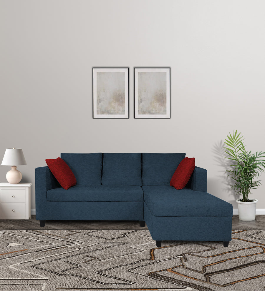 Nebula  LHS  (2+Lounger) Fabric Sectional Sofa - Light Blue by Febonic Living