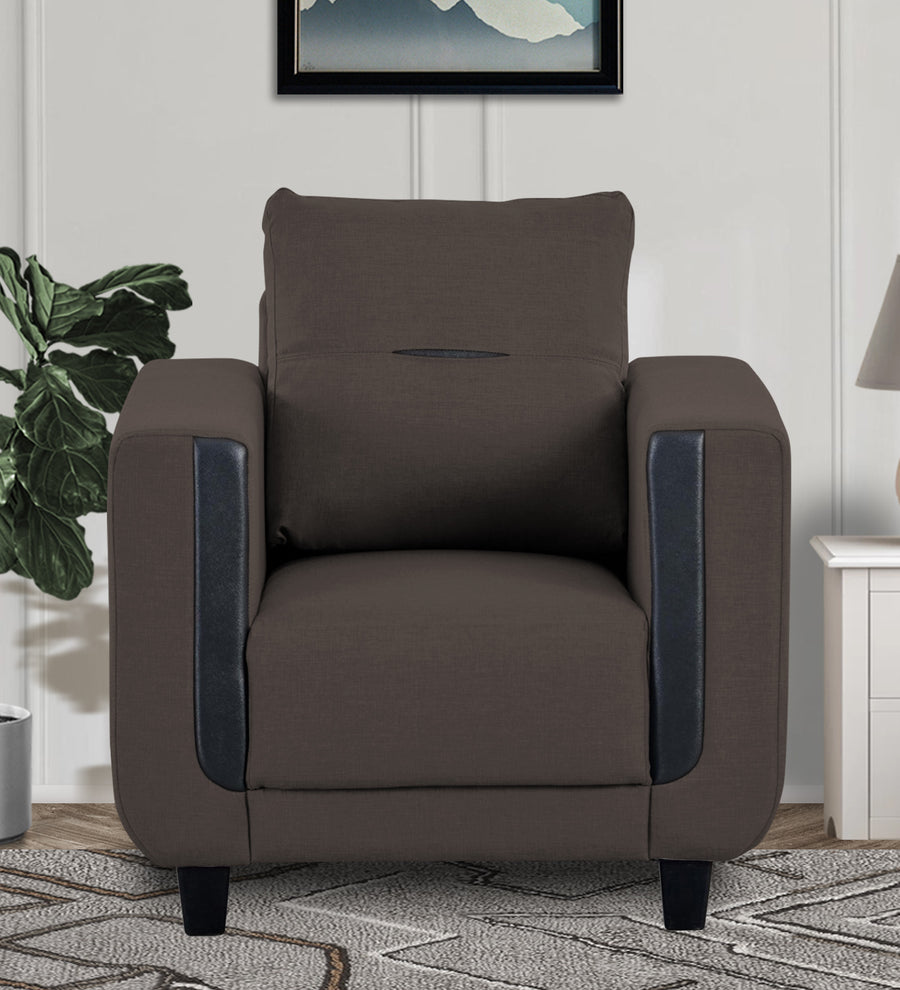 Perry  1 Seater Fabric Sofa - Caspa Brown by Febonic Living