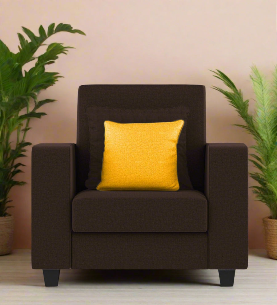 Nabi  1 Seater Fabric Sofa - Coffee Brown by Febonic Living