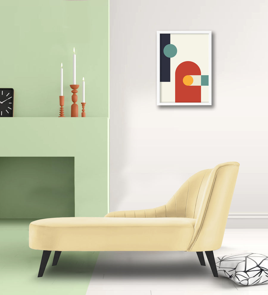 Flora  LHS Velvet Chaise Lounger - Sandy Beige by Febonic Living