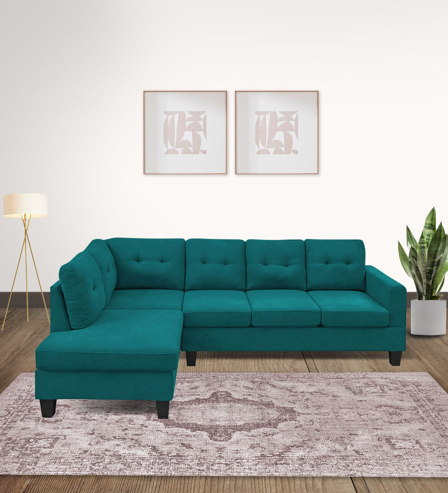 Thomas  RHS  (3+Lounger) Fabric Sectional Sofa - Sea Green by Febonic Living