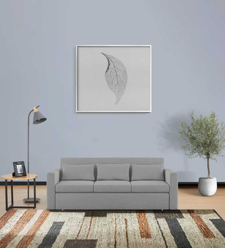 River  3 Seater Pull Out  Cum Bed Fabric Sofa - lit Grey by Febonic Living