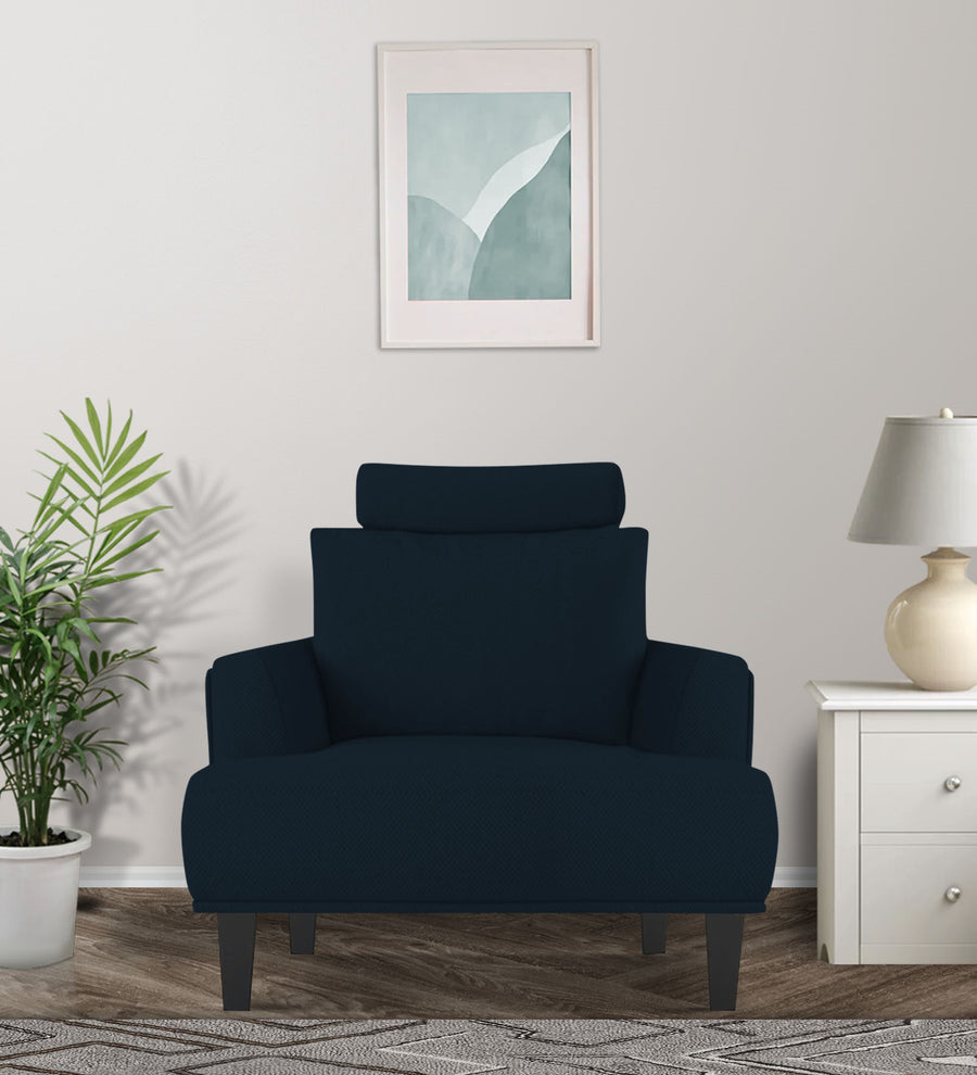 Como  1 Seater Fabric Sofa - Denim Blue by Febonic Living
