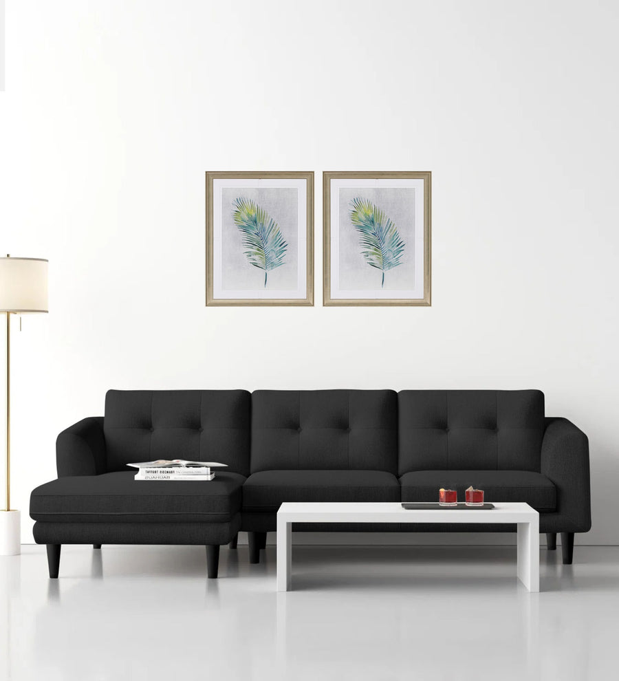Natasha  RHS  (3+Lounger) Velvet Sectional Sofa - Hory Grey by Febonic Living