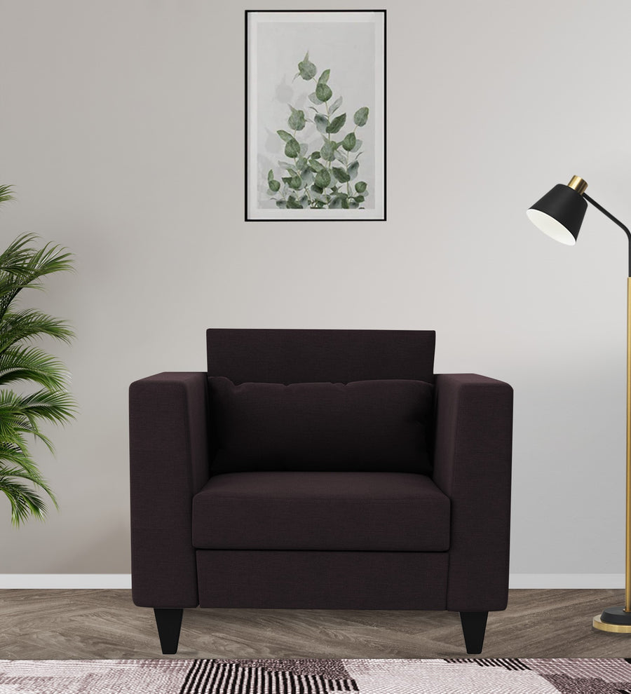 Nipul  1 Seater Fabric Sofa - Cara Brown by Febonic Living