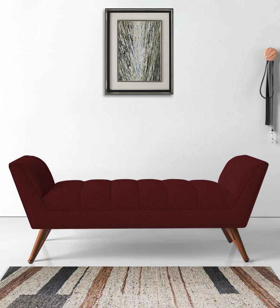 Cartes  Bench Velvet - Dark Maroon by Febonic Living